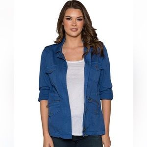 Velvet by Graham & Spencer | Ruby Army Jacket in Cobalt Blue - Sz M
